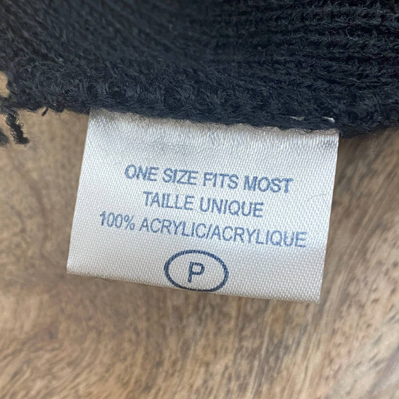 RTB Real Tough Babe Black Biker Beanie Knit Stocking Cap Hat Pink Embroidered - Picture 4 of 7